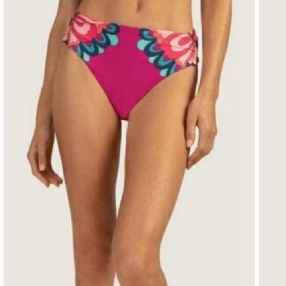 NWT Trina Turk Medallion Floral Pink Swim Bottom 12